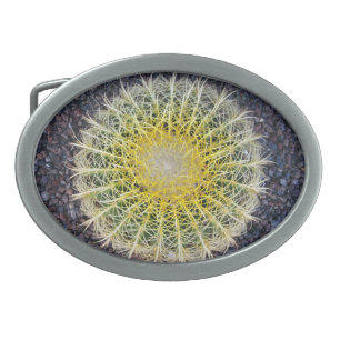 Botanical Globe Cactus Plant Photo Belt Buckle