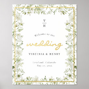 Botanical Gold Foil Poster