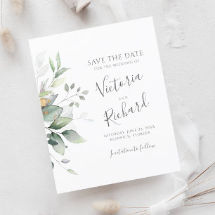 Botanical Gold Greenery Eucalyptus Wedding