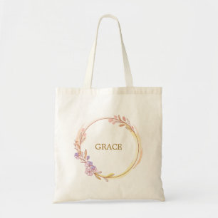 Botanical Gold Greenery Personalize Tote Bag