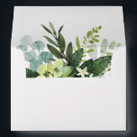 Botanical Gold Greenery Pre-Printed Address 5x7 Envelope<br><div class="desc">This pre-printed address envelope features painted watercolor eucalyptus and green leaves. For more advanced customization of this design,  Please click the "Customize further" link.  Matching items are also available.</div>