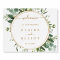 Botanical Gold Greenery Wedding Welcome 
