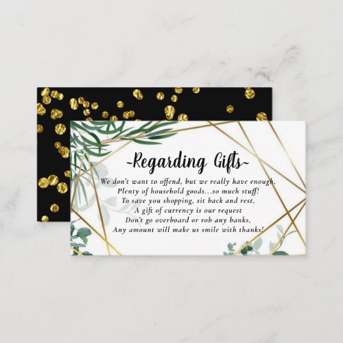 Botanical Gold Honeymoon Fund Cards