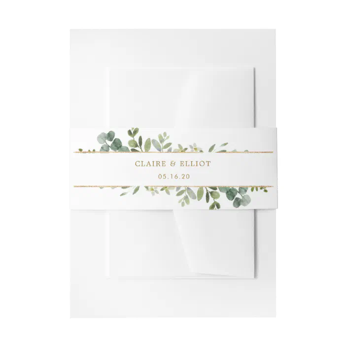 Botanical PLACE CARD with Watercolor Branches Monica