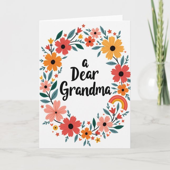 Botanical Grandma Love Card (Front)