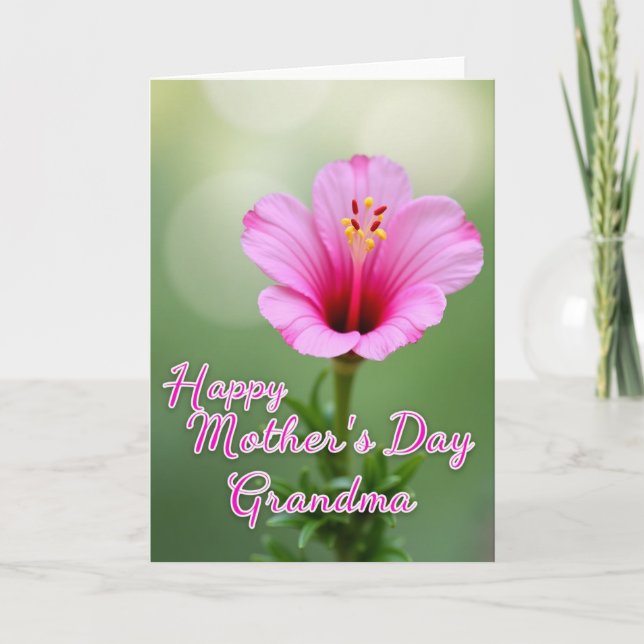 Botanical Grandma Mothers Day Card (Front)