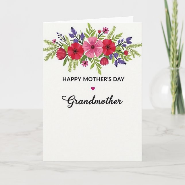 Botanical Grandmothers Day Card (Front)
