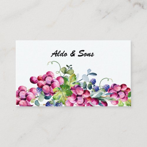 Botanical Grape and Berries Business Card