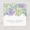 Botanical Green and Purple Watercolor Succulents