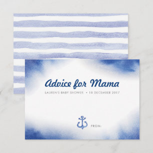 Botanical green Baby Shower Advice Cards