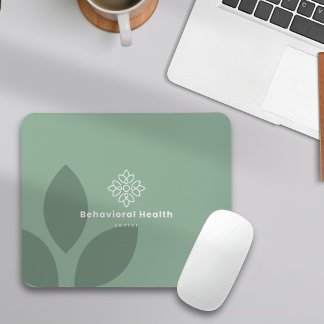 Botanical Green Counselor Behavioral Health Logo Mouse Pad