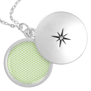 Botanical Green File Folder Set Locket Necklace