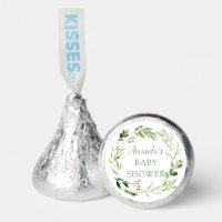 Botanical Green Leaf Baby Shower Hershey®'s Kisses®