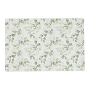 Botanical Green Leaf Pattern Placemat