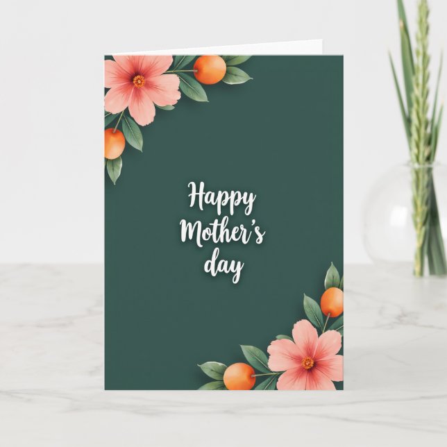 Botanical Green Mother Card (Front)