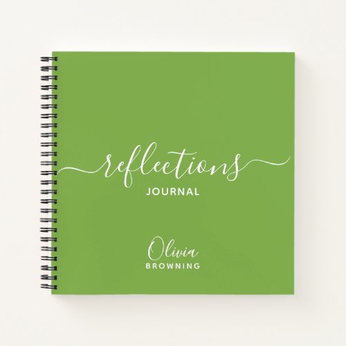Botanical Green Personalized Reflections Journal