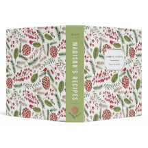 Botanical green pine cone christmas pattern