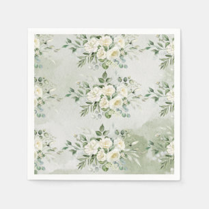 Botanical Greenery Bridal Party Spring Wedding Napkins