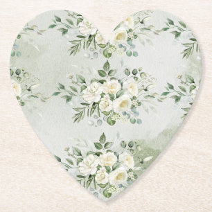 Botanical Greenery Bridal Party Spring Wedding Paper Coaster