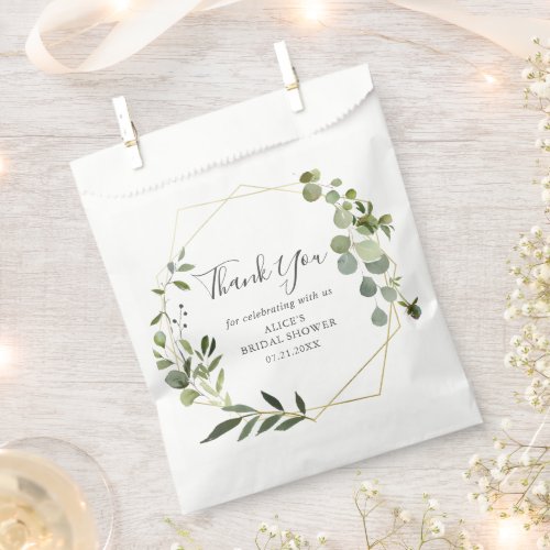 Botanical Greenery Bridal Shower  Favor Bag