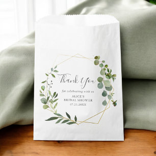 Botanical Greenery Bridal Shower Favor Bag