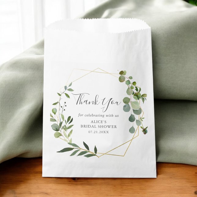 Botanical Greenery Bridal Shower  Favor Bag (Creator Uploaded)