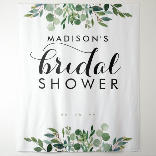 Botanical Greenery Bridal Shower Photo Backdrop