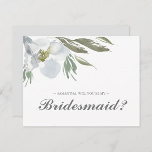 Botanical Greenery BRIDESMAID PROPOSAL card