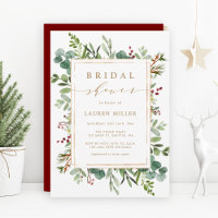 Botanical Greenery Christmas Bridal Shower