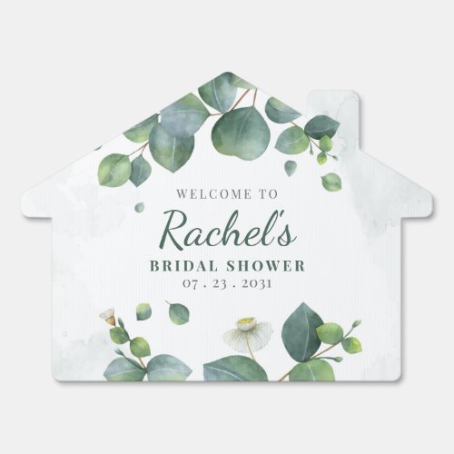 Botanical Greenery Eucalyptus Bridal Shower Sign