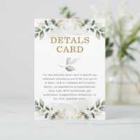 Botanical Greenery Gold Leaves Extra Details