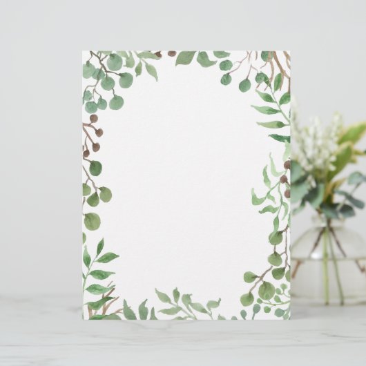 Botanical Greenery | Leaf | Wedding Stationary (Standing Front)