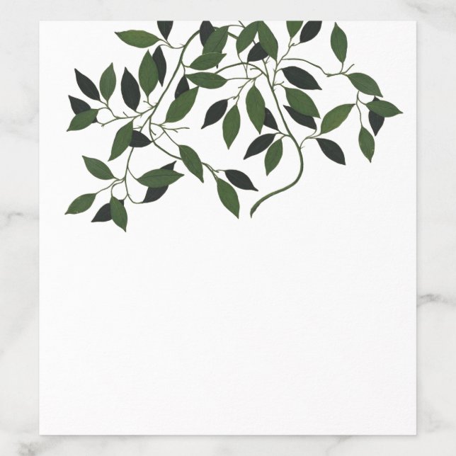 Botanical Greenery, Leafy Vines Envelope Liner (Design)