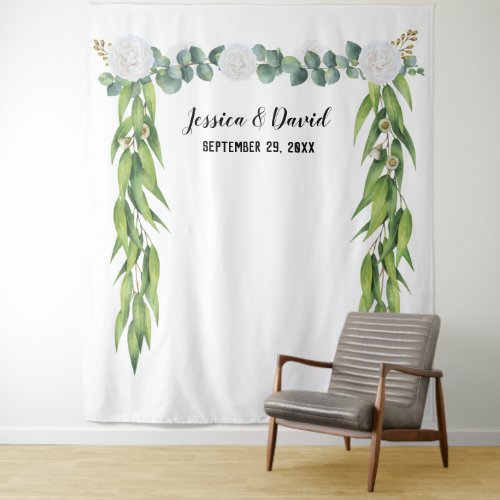 Botanical Greenery Leaves Arch Wedding Backdrops