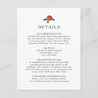 Botanical Greenery, Lemons, and Marigolds Enclosure Card