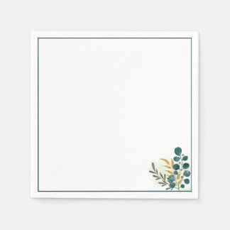 Botanical Greenery Minimal Cocktail Napkins