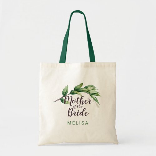 Botanical Greenery Mother of the Bride Tote Bag