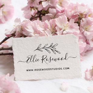 Botanical Greenery Script Create Your Own Rubber Stamp