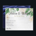 Botanical Greenery Wedding Advice Wishes Cards<br><div class="desc">Wedding Advice and wishes Cards for bride and groom keepsake,  Wishes for Mr & Mrs - Bridal Shower,  Bachelorette Games.</div>