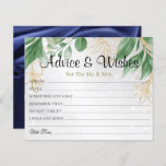 Botanical Greenery Wedding Advice Wishes Cards<br><div class="desc">Wedding Advice and wishes Cards for bride and groom keepsake,  Wishes for Mr & Mrs - Bridal Shower,  Bachelorette Games.</div>