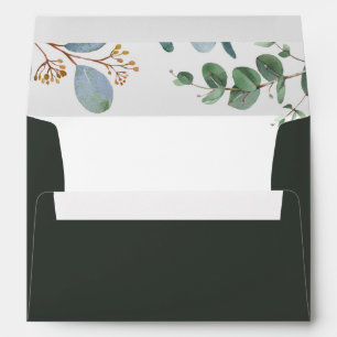 Botanical Greenery Wedding Envelope