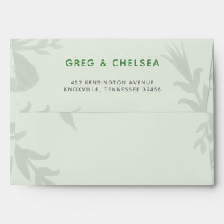 Botanical Greenery Wedding Invitations Envelope