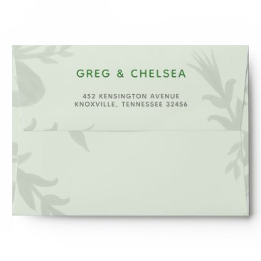 Botanical Greenery Wedding Invitations Envelope