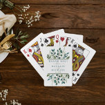 Botanical Greenery Wedding Poker Cards<br><div class="desc">Greenery Custom Name Wedding card deck is the perfect compliment to your wedding day! Can be used in for Bridal Shower,  Reception and bridal party gifts too! Makes a great wedding favor!</div>