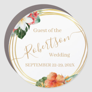 Botanical Guest of Wedding Cruise Door Magnet