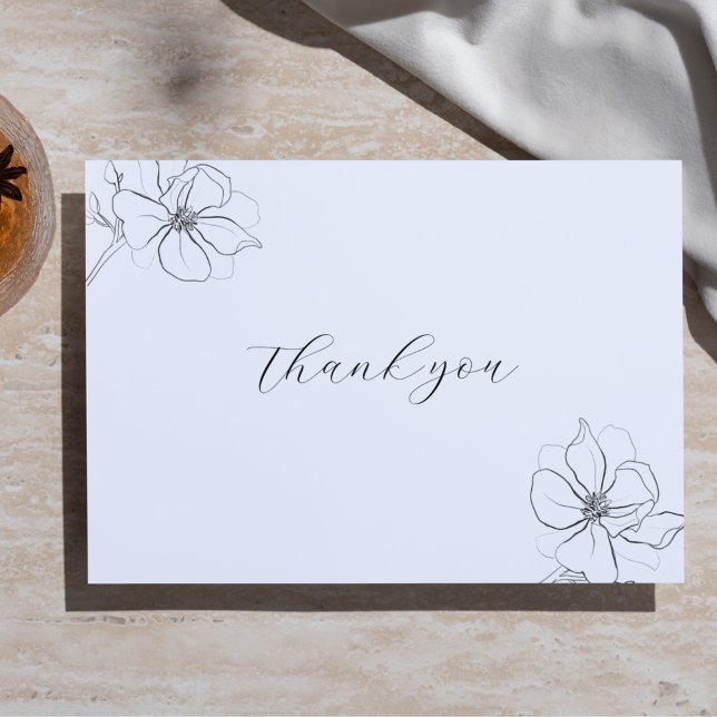 Botanical hand drawn thank you card (Creator Uploaded)