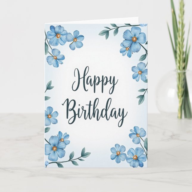 Botanical Happy Birthday Card (Front)
