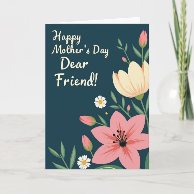 Botanical Happy Mothers Card (Front)