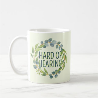 Botanical Hard of Hearing Green Deafness Coffee Mug