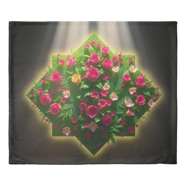 Botanical Harmony – Stunning Floral Design  Duvet Cover (Front)